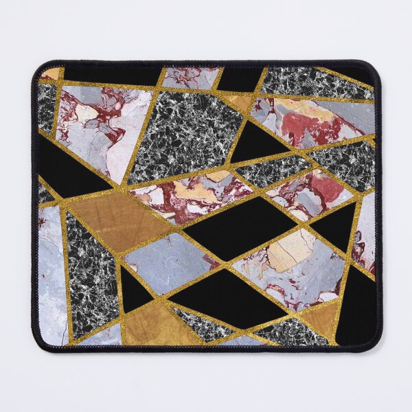 Item preview, Abstract #486 Shards of Onyx, Marble & Gold designed and sold by Rockett Graphics.
