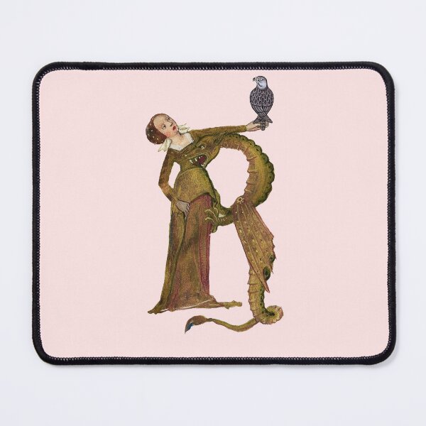 Item preview, LADY DRAGON WITH FALCON R LETTER Medieval Miniature designed and sold by BulganLumini.