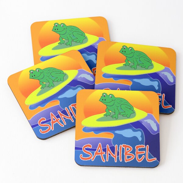 Item preview, SUPER COOL Chillin Frog DUDE Surfing on SANIBEL designed and sold by EdwardMonet.