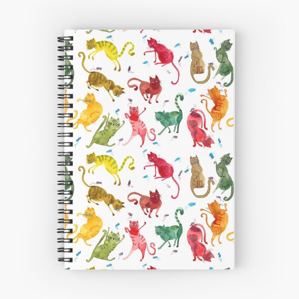 Aperçu de l'œuvre Chats aquarelles colorés ludiques créée et vendue par JulieSpriddle.