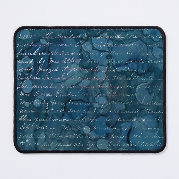 Item preview, Handwriting in Mermaid Glitter on Teal Background designed and sold by ReesDesigns.