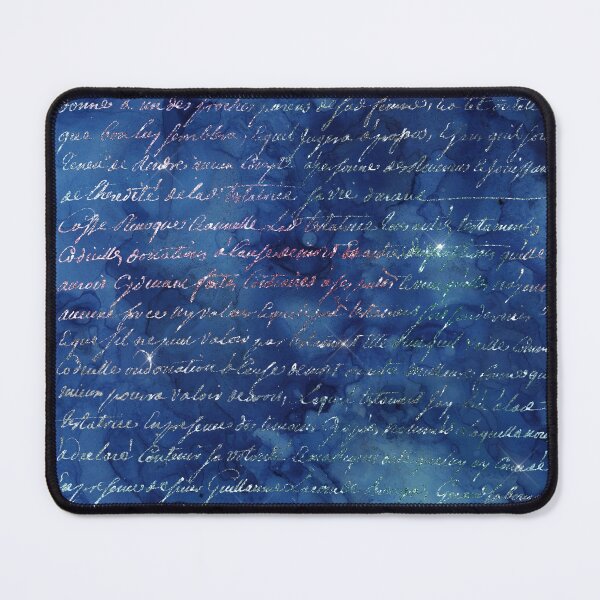 Item preview, Handwriting in Mermaid Glitter on Indigo Background designed and sold by ReesDesigns.