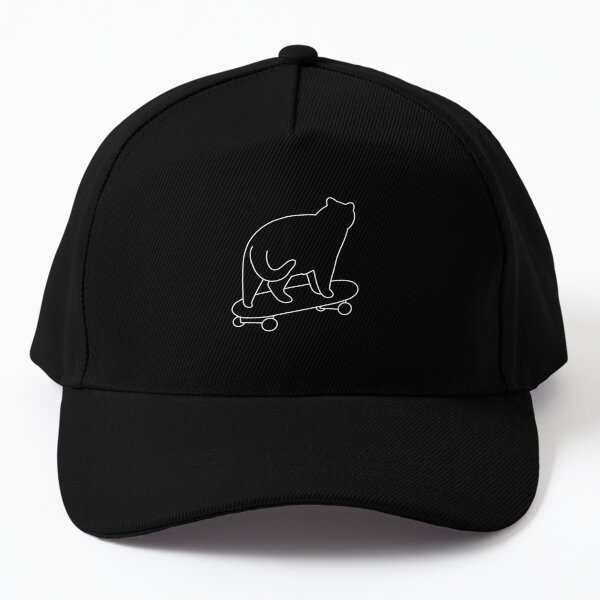 sk8r cat (white) Baseball Cap