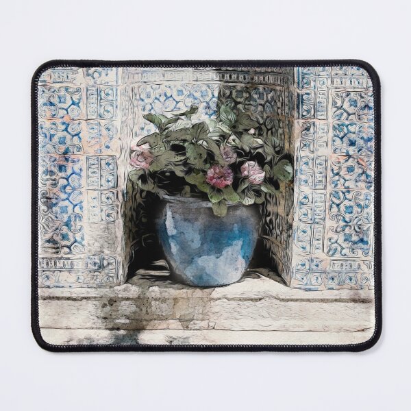 Item preview, Portugal Hydrangea and tiles Watercolour designed and sold by SofiaAlves.