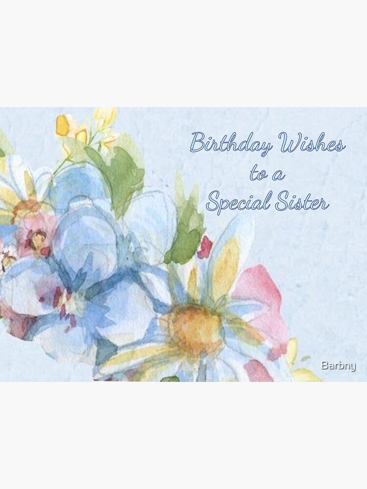 birthday card for a special sister