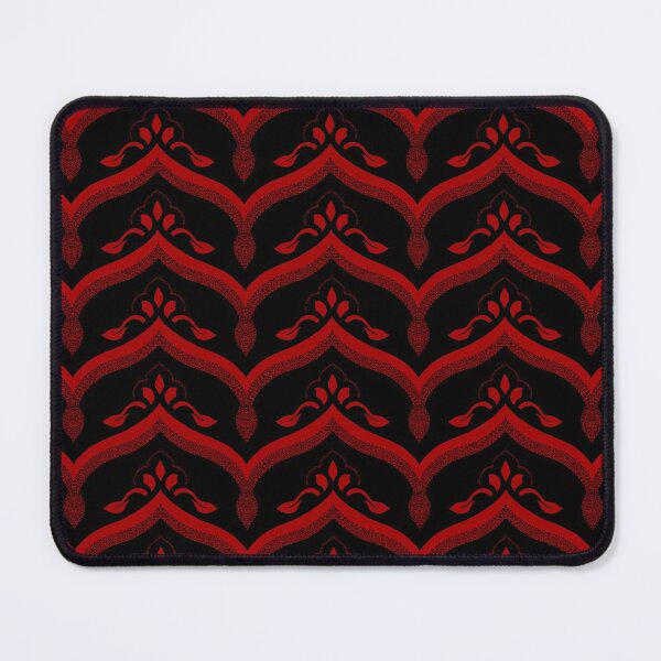 Item preview, Simple Dotwork Ornamental Pattern-Arches (on red) designed and sold by Anicatattoos.