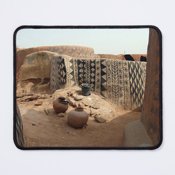 Item preview, Village Square Decorated Houses African Art, Burkina Faso designed and sold by worldways.