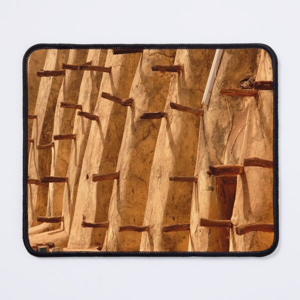 Item preview, Mud Brick Wall Detail, Facade, African Architecture, Burkina Faso designed and sold by worldways.