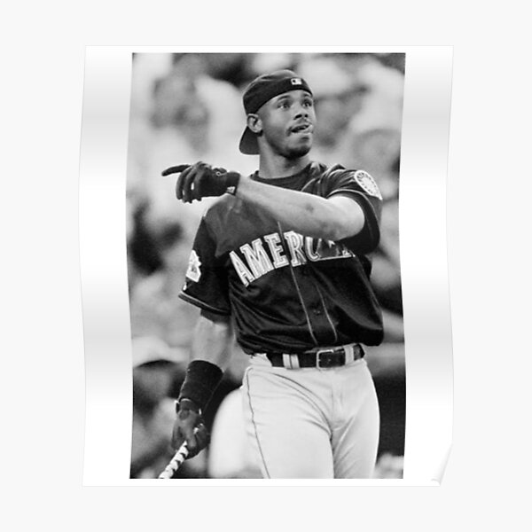 Vintage Running Baseball Player - Seattle Mariners (White Mariners  Wordmark) - Seattle Mariners - Posters and Art Prints