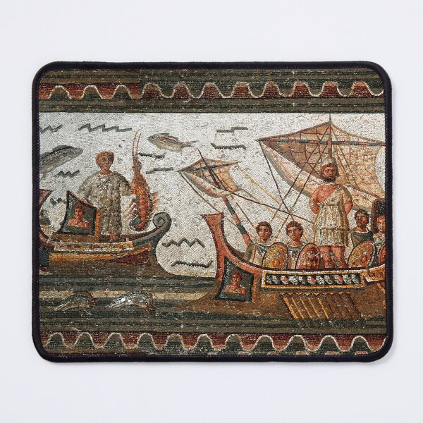 Item preview, ANTIQUE ROMAN MOSAICS  Odyssey ,Ulysses Sailing with Vessel, Resistant to Sirens., designed and sold by BulganLumini.
