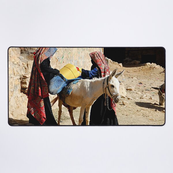 Item preview, Farmer Women and a Donkey, Picturesque scene, Yemen designed and sold by worldways.