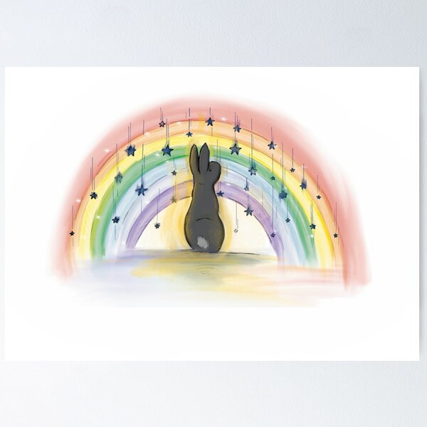 Item preview, Rainbow bridge rabbit  designed and sold by Willow Grove Designs.