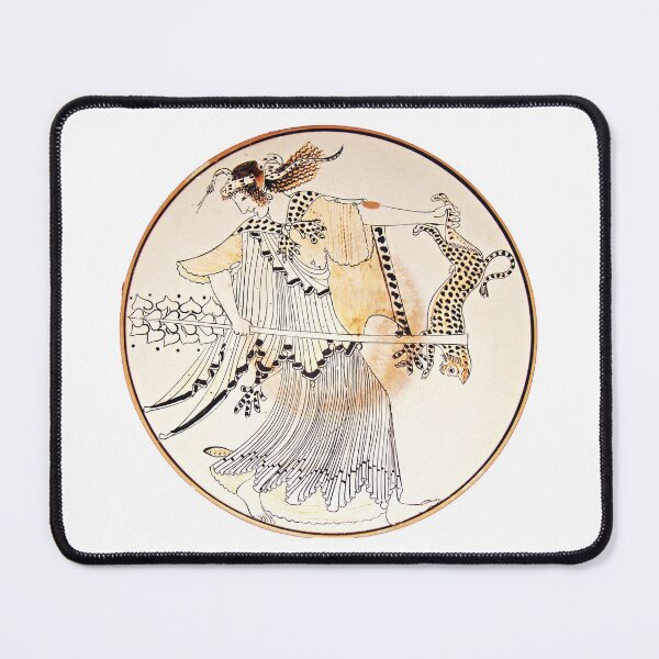 Item preview, Maenad Carrying a Thyrsus and a Leopard with a Snake Rolled up over her Head ,ancient Greek Attic  designed and sold by BulganLumini.