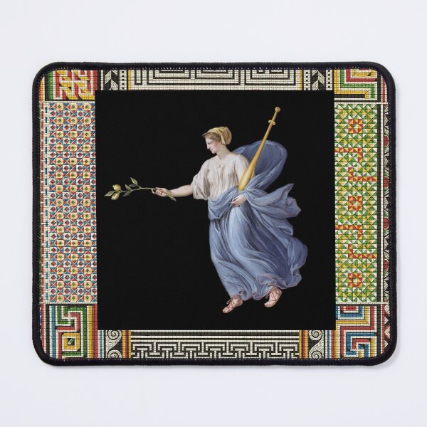 Item preview, DANCING MAENAD HOLDING LIME BRANCH ,ANTIQUE ROMAN PAINTING WITH POMPEII MOSAICS PATCHWORK  designed and sold by BulganLumini.