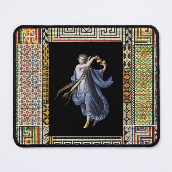 Item preview, DANCING MAENAD WITH CYMBALS ,ANTIQUE ROMAN PAINTING WITH POMPEII MOSAICS PATCHWORK  designed and sold by BulganLumini.