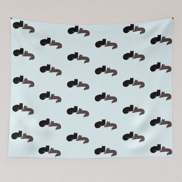Item preview, Gatsby & Daisy Lounging Around (Brown & Black Cats) designed and sold by andmarstan.