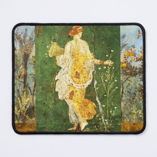 Item preview, FLORA,POMPEII ,ANTIQUE ROMAN WALL PAINTINGS Flower Garden Flying Birds ,Quince and Apple Trees  designed and sold by BulganLumini.