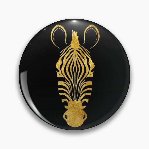 Item preview, Gold Foil Zebra Head designed and sold by TheWildFlix.