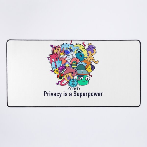 Zcash Privacy is a superpower Desk Mat