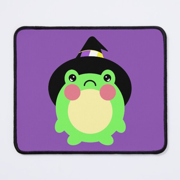 Item preview, Frog In A Subtle Non-binary Pride Witch Hat designed and sold by Jelly Turnip.
