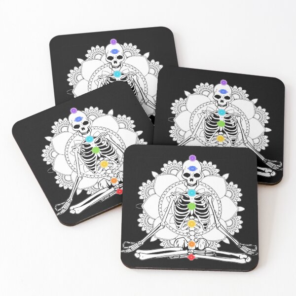 Item preview, Chakra Mandala Meditating Skeleton designed and sold by ghazalish.