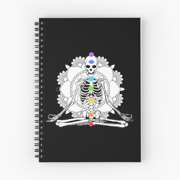 Item preview, Chakra Mandala Meditating Skeleton designed and sold by ghazalish.