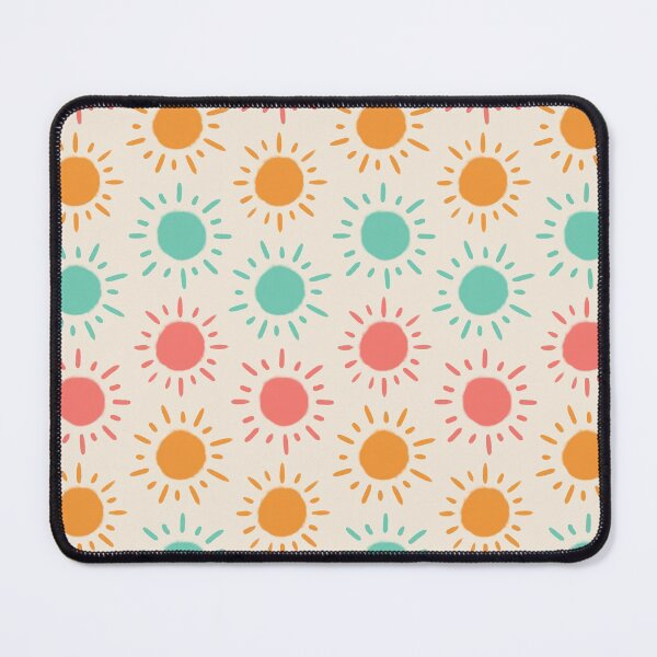 Item preview, Happy Retro Sun Pattern - Orange Mint Coral Palette designed and sold by illocharm.