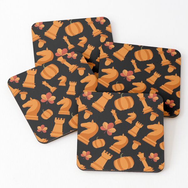 Item preview, Burnt Orange Chess Pieces Fall Mood Pattern  designed and sold by thecooltable.