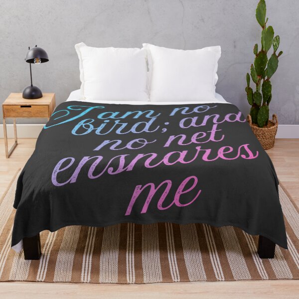 Item preview, Jane Eyre Quote: I am no bird; and no net ensnares me designed and sold by rissidesigns.