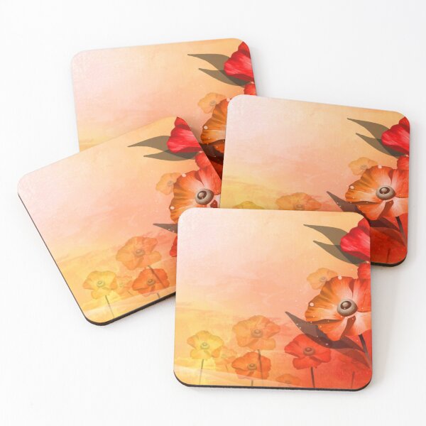 Artikelvorschau, Schönes orangerotes Blumen-Design entworfen und verkauft von NexusArts.