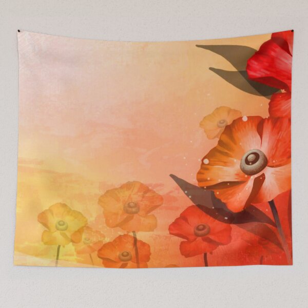 Artikelvorschau, Schönes orangerotes Blumen-Design entworfen und verkauft von NexusArts.