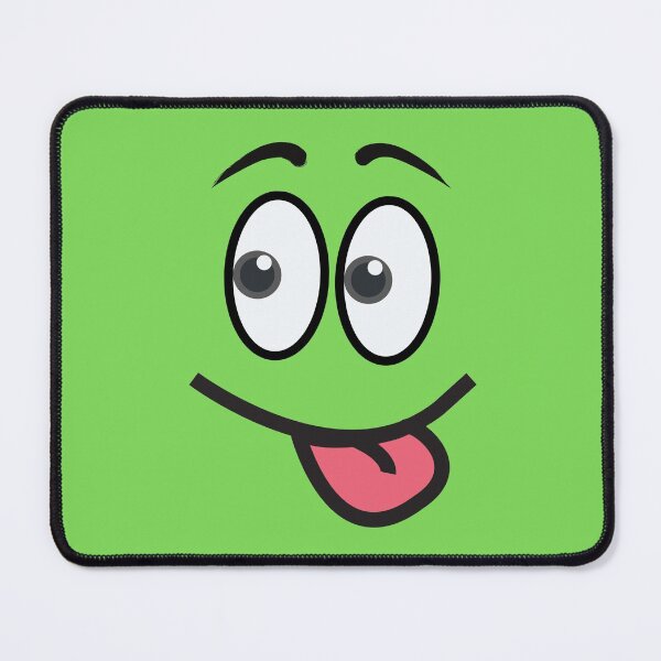 Item preview, Funny Silly face - goofy face - lime green designed and sold by ABInspired.
