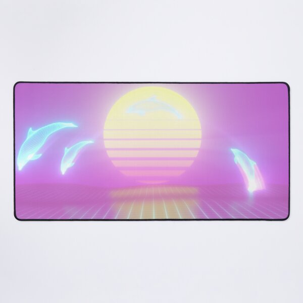 Chillwave Ethereal Dolphins Desk Mat