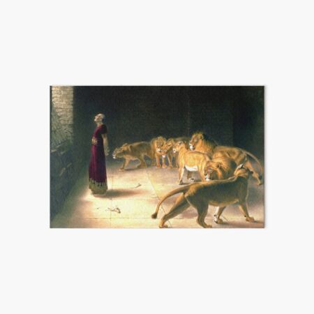 Daniel Answer To The King In The Lions Den By Briton Riviere Art Board Print