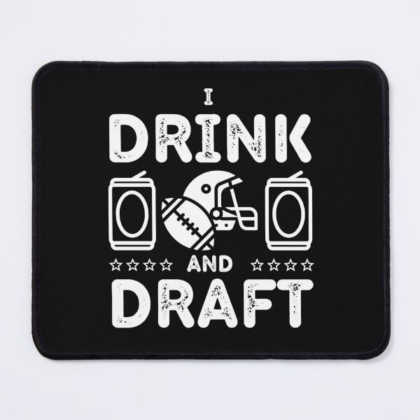 Item preview, I Drink And Draft Funny Fantasy Football Party designed and sold by GrabYourBuzz.