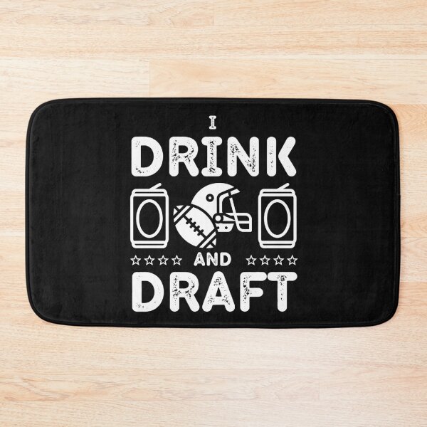 Item preview, I Drink And Draft Funny Fantasy Football Party designed and sold by GrabYourBuzz.