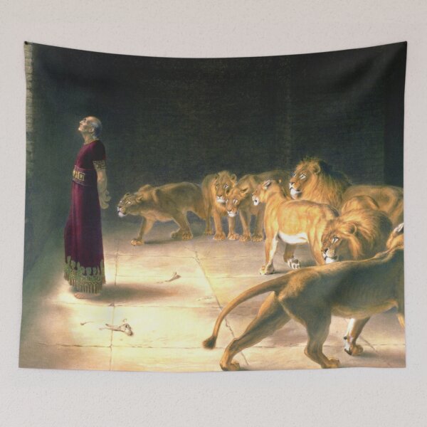 Item preview, Daniel Answer To The King In The Lions Den By Briton Riviere designed and sold by JDesigningMO.