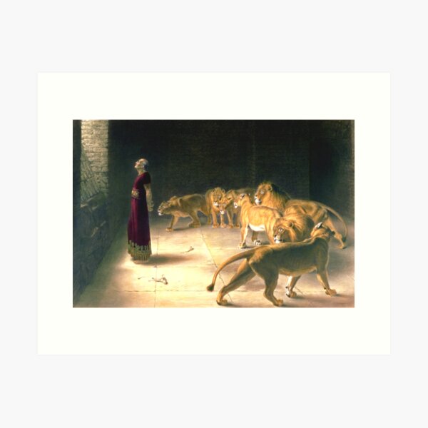 Item preview, Daniel Answer To The King In The Lions Den By Briton Riviere designed and sold by JDesigningMO.