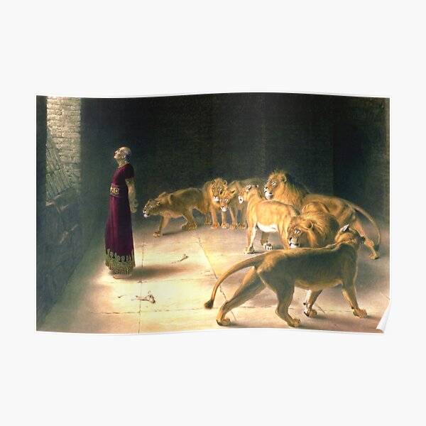 Daniel Answer To The King In The Lions Den By Briton Riviere Poster