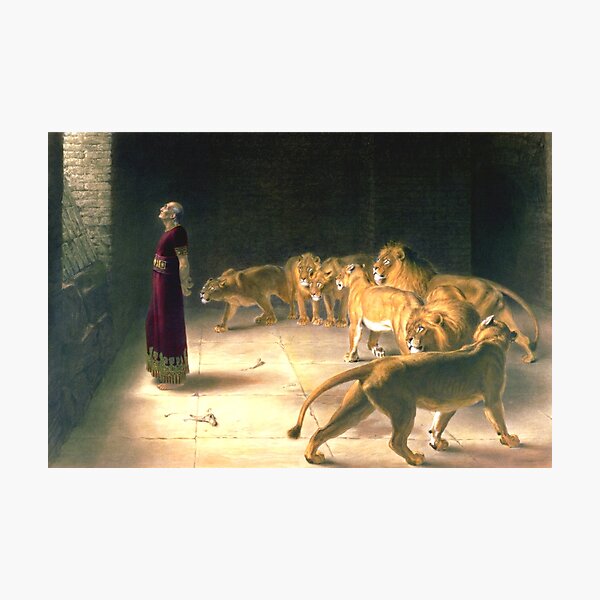 Item preview, Daniel Answer To The King In The Lions Den By Briton Riviere designed and sold by JDesigningMO.