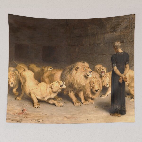 Item preview, Daniel In The Lions Den 1872 By Briton Riviere designed and sold by JDesigningMO.