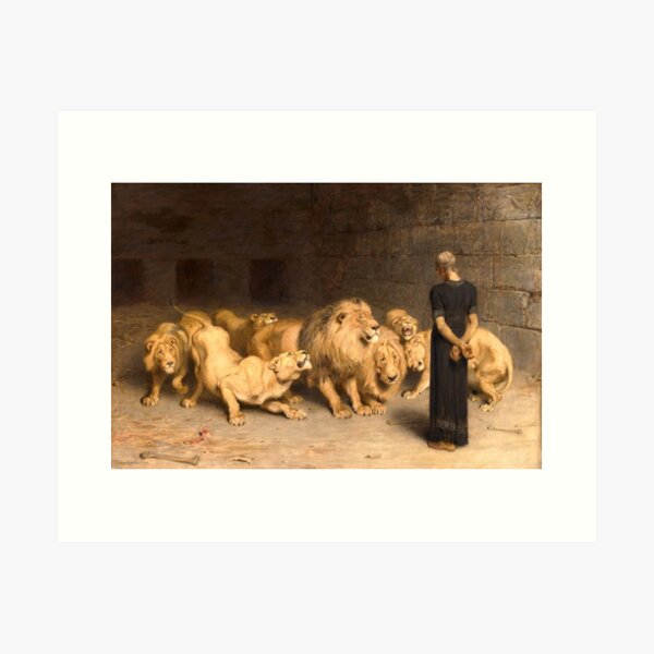 Item preview, Daniel In The Lions Den 1872 By Briton Riviere designed and sold by JDesigningMO.
