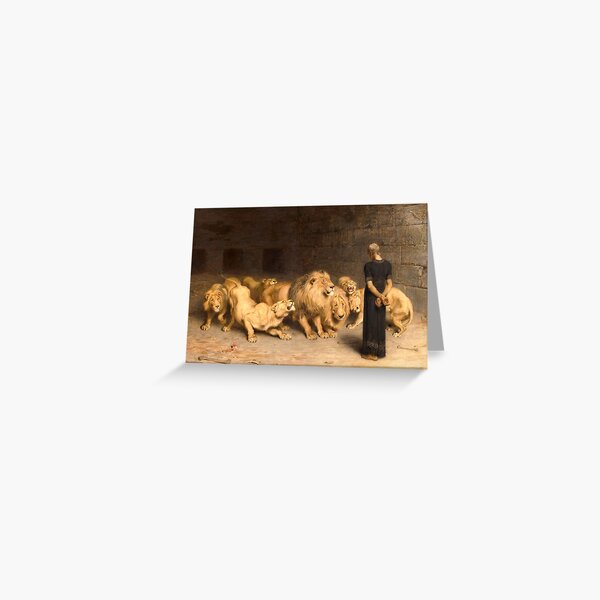 Item preview, Daniel In The Lions Den 1872 By Briton Riviere designed and sold by JDesigningMO.