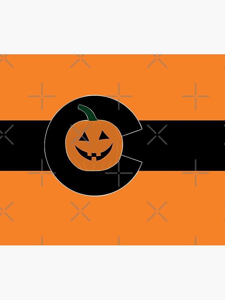 Happy Colo-ween Flag Orange Pumpkin by that5280lady