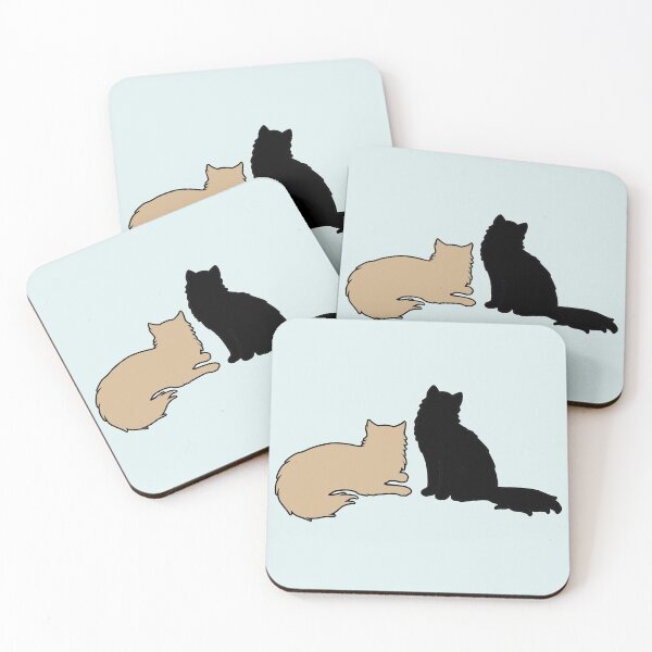 Item preview, Bella & Edward Looking At You (Black & Beige Cats) designed and sold by andmarstan.