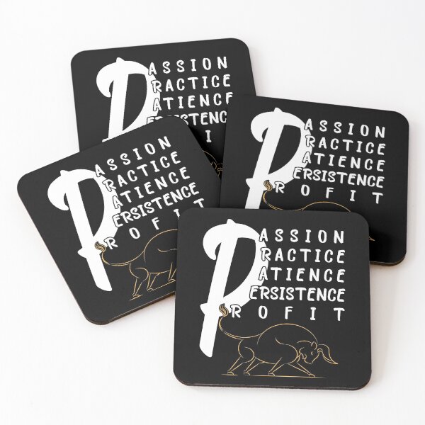 Item preview, Passion Practice Patience Persistence Profit, Bull Market Funny Quotes designed and sold by levdone.