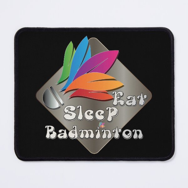 Item preview, Eat Sleep Badminton Colorful slogan designed and sold by Nobiya.