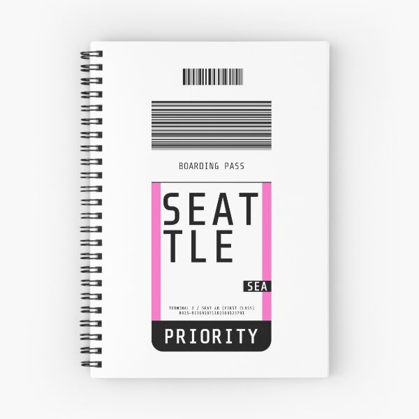 Item preview, Seattle Boarding Pass SEA (Pink) designed and sold by lukassfr.