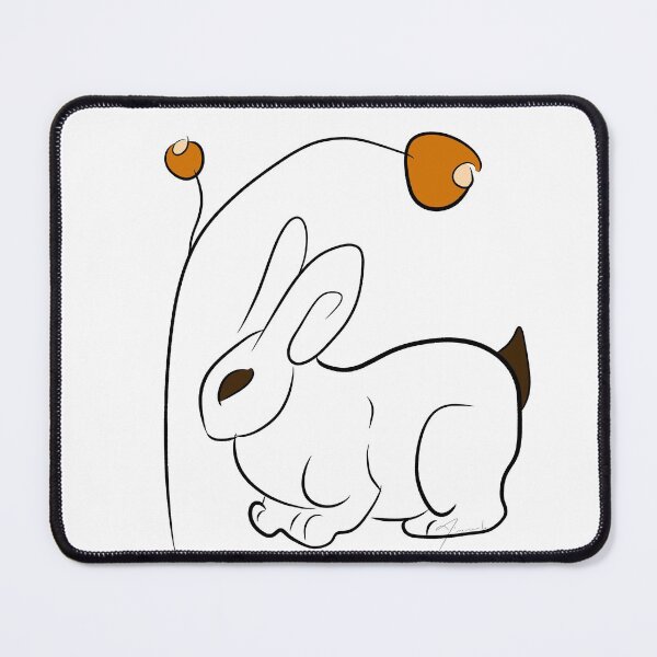 Item preview, Minimal rabbit with flower designed and sold by M Minerrale.
