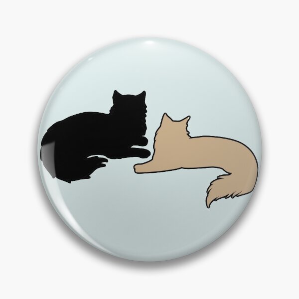 Item preview, Bella & Edward Lounging Around (Black & Beige Cats) designed and sold by andmarstan.